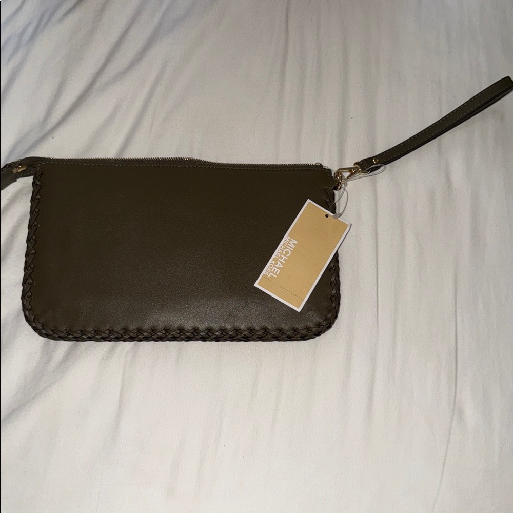 Michael Kors Floral Olive and Cream Wristlet - Picture 5 of 5